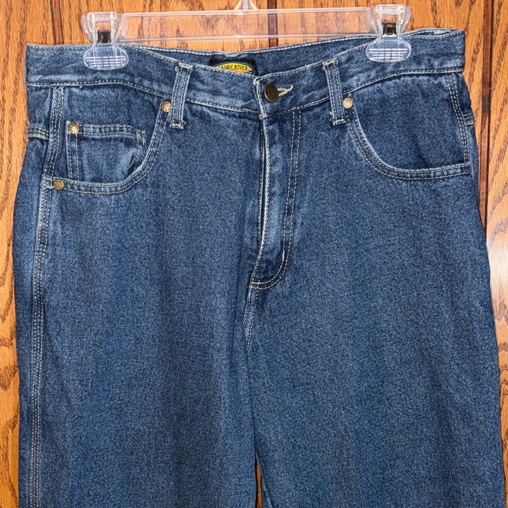 Classic Blue Denim Flannel Lined Jeans for Men